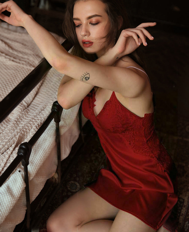 قميص ساتان مع جوبر خامة ناعمه