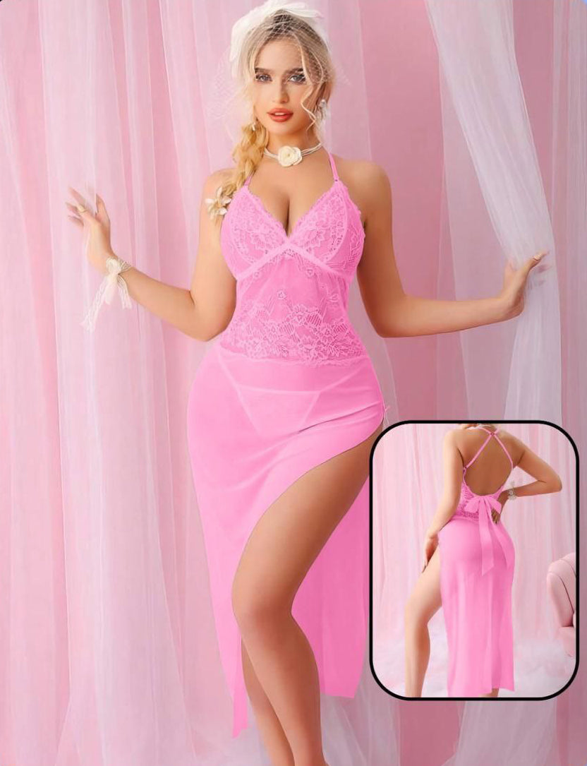 2-Piece Bridal Lingerie Set in Lace and Tulle