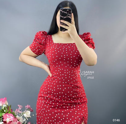 French Style Retro Dots Dress