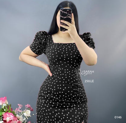 French Style Retro Dots Dress