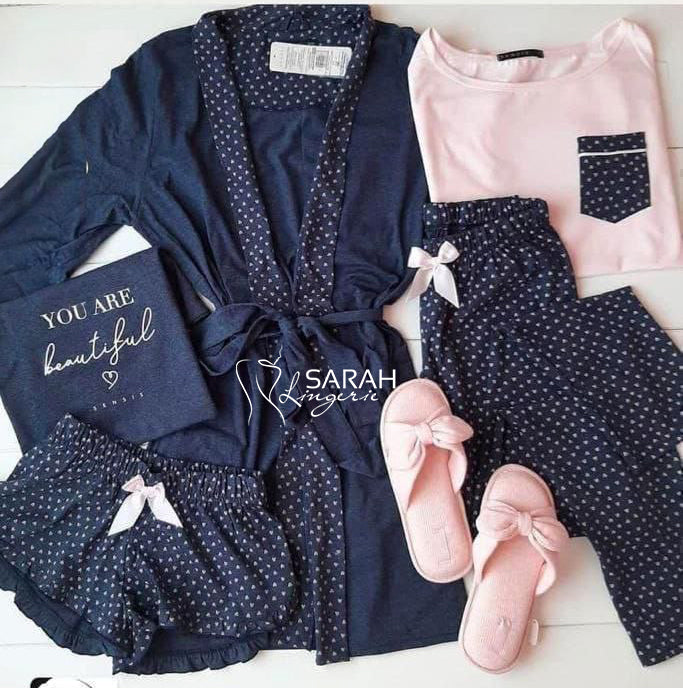 Cotton 5-Piece Pajama Set