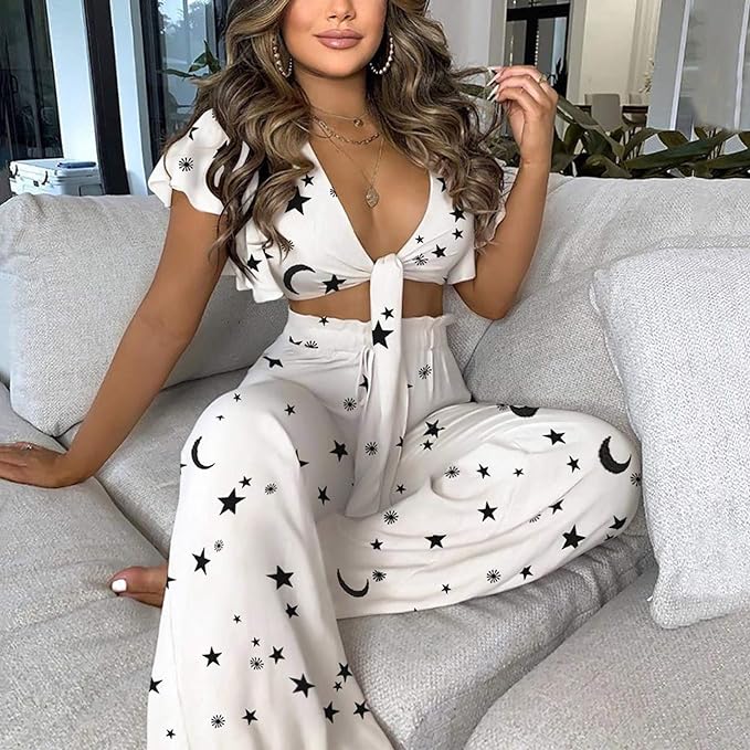 Cotton Crop & Wide-Leg Set