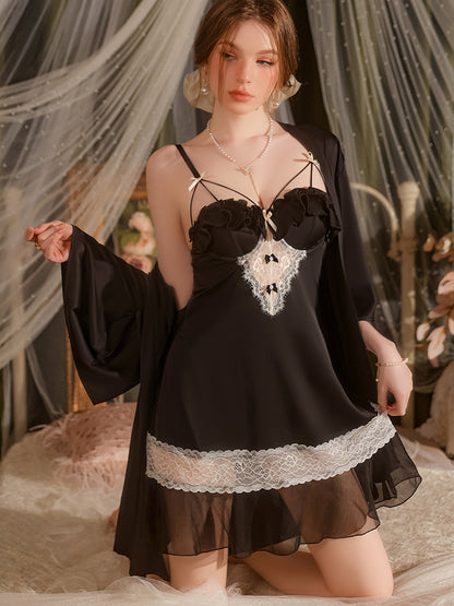 Bride Lace Sling Nightdress Women Sexy Set