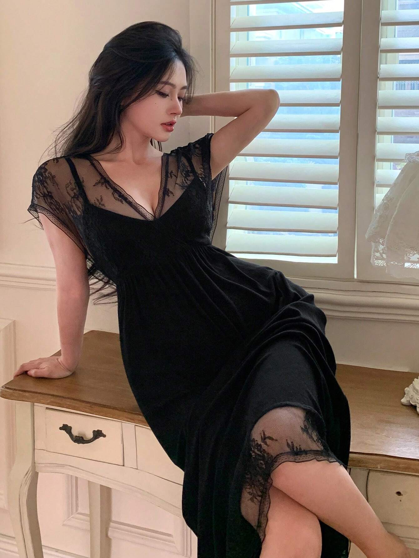 Lace Cami Long Nightdress