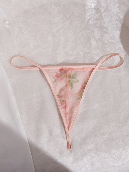 Vintage Romantic Mesh Floral Lingerie Dress