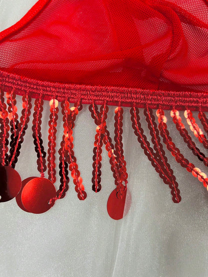 High Waist Slit Long Skirt Lingerie Set Exotic Perspective Mesh Set Sexy Lingerie