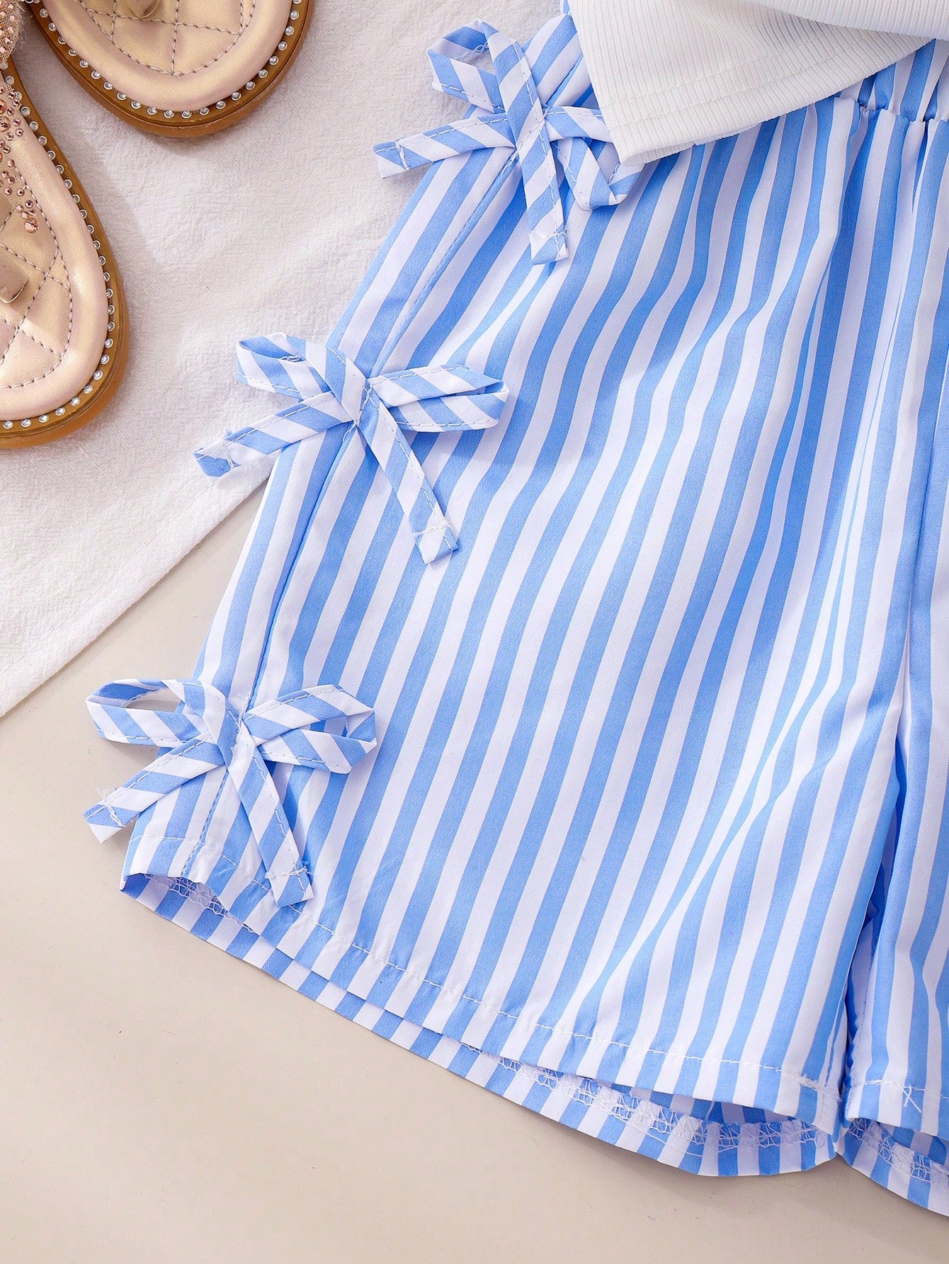 طقم قطعتين توب كت مع شورت قطن