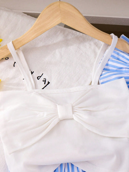 طقم قطعتين توب كت مع شورت قطن