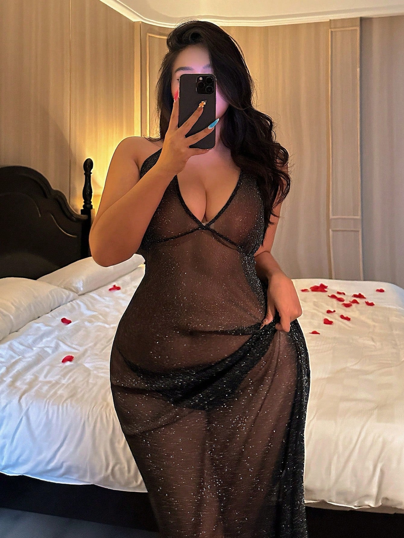 Long Mesh Cami 2-Piece Set