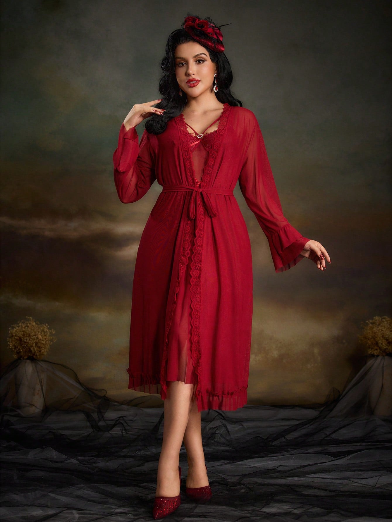 Sarah Tulle Nightdress &amp; Robe Set