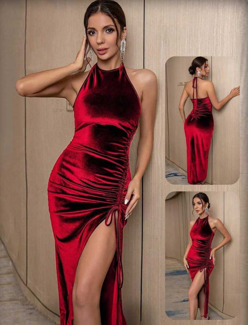 Backless Party Prom Dress With Waistband