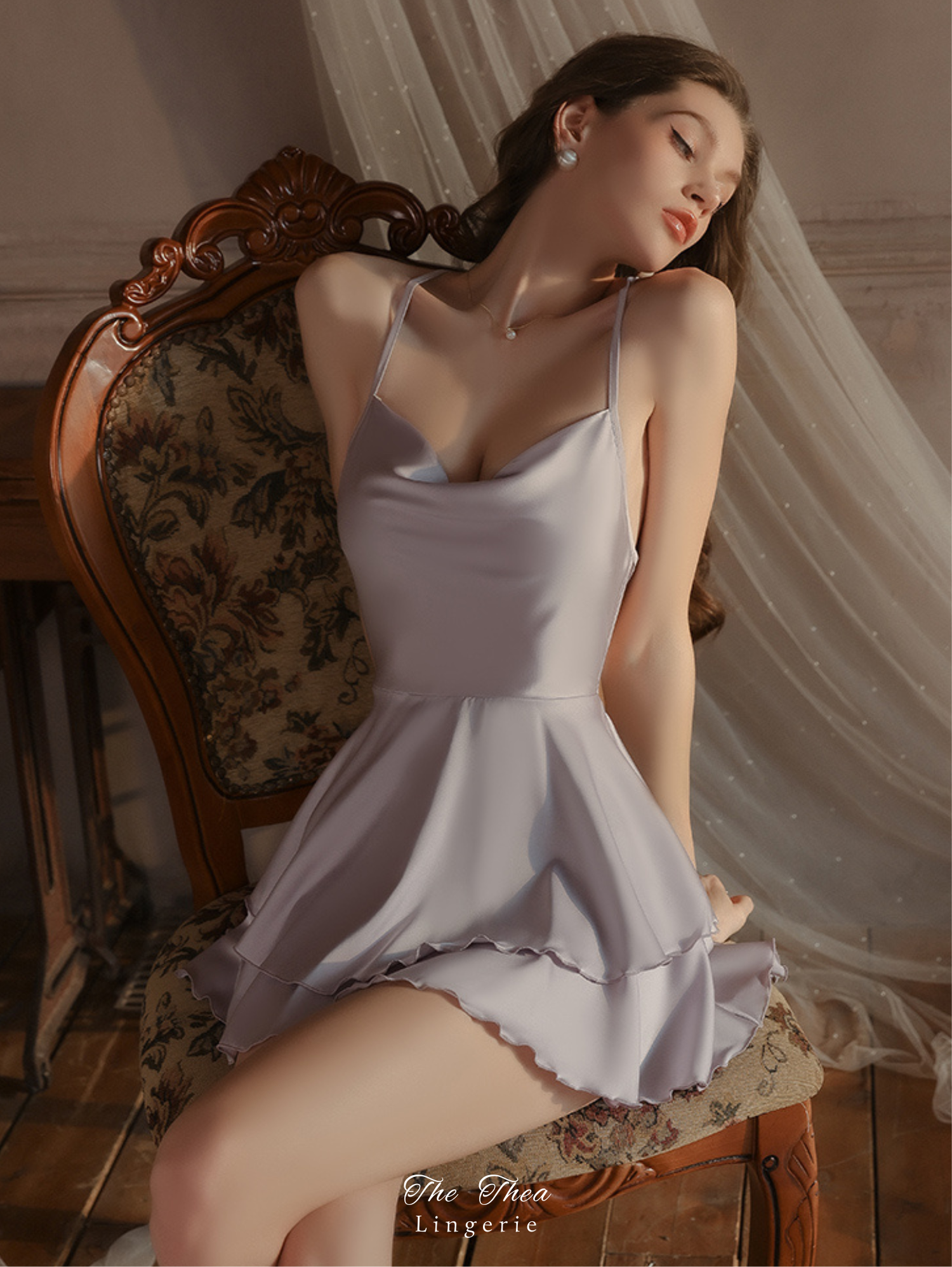 Satin Tie-Back Chemise