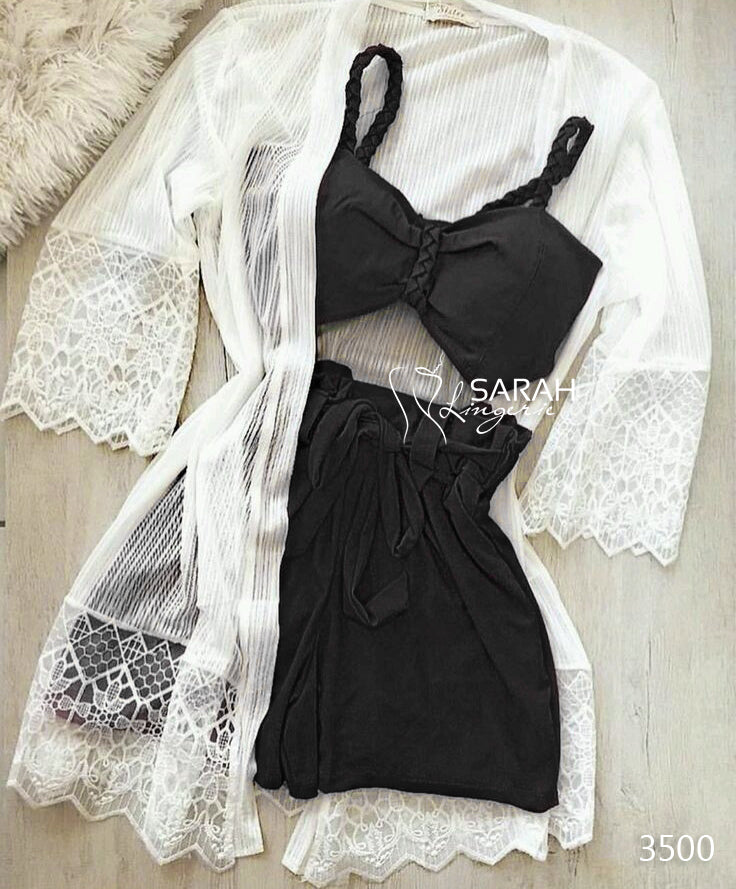 Lace Robe 3-Piece Set