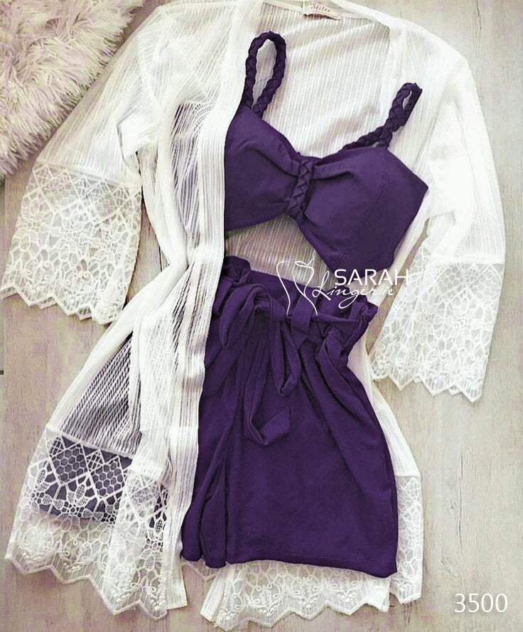 Lace Robe 3-Piece Set