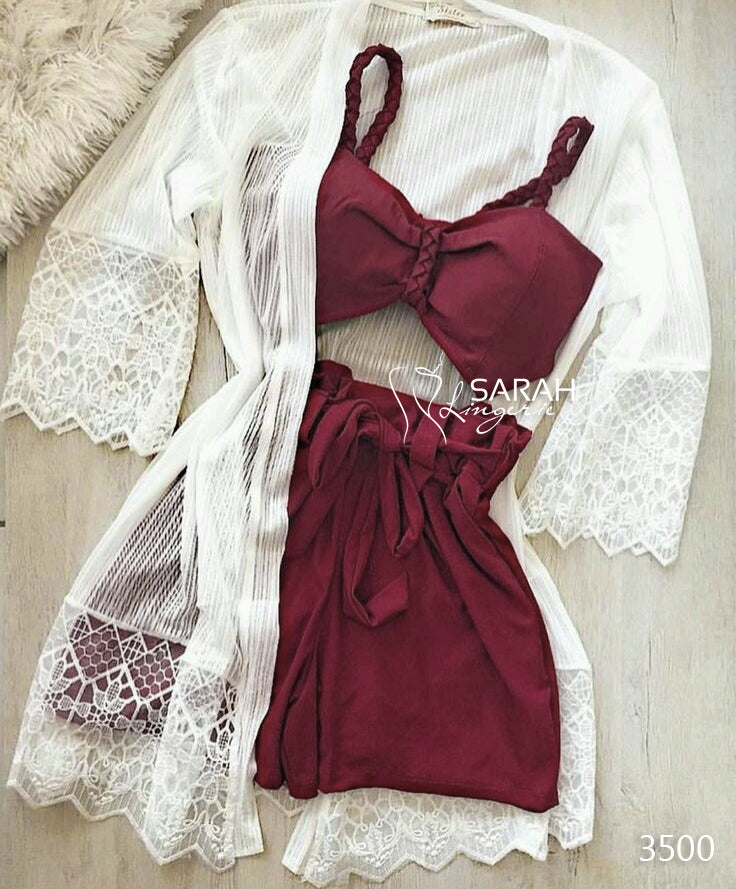 Lace Robe 3-Piece Set