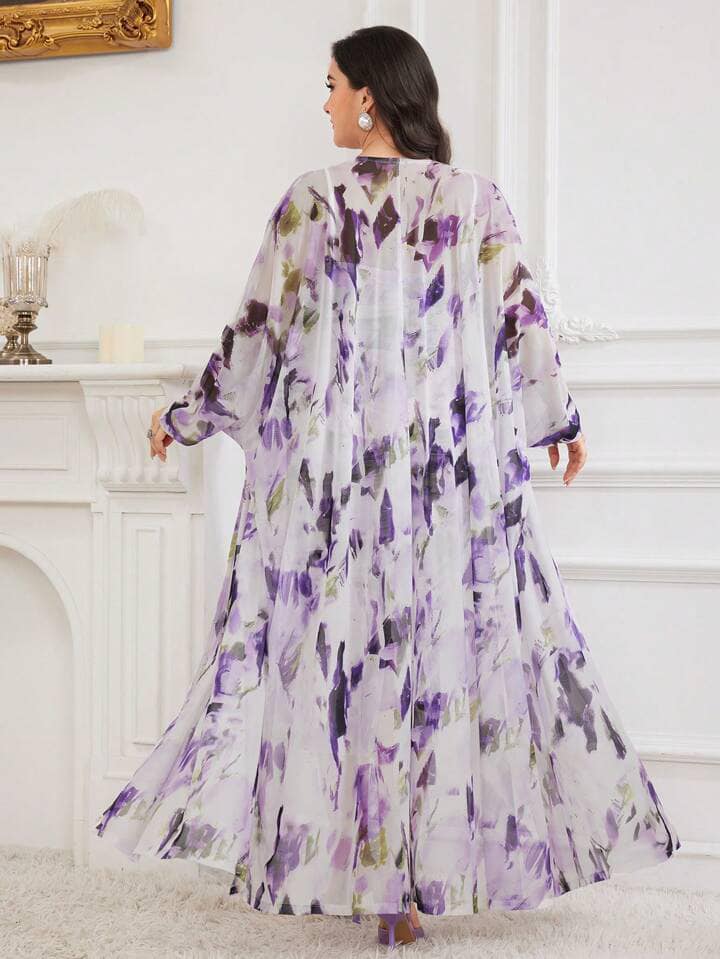 Modelyn Tie-Dye Dress &amp; Shawl Set