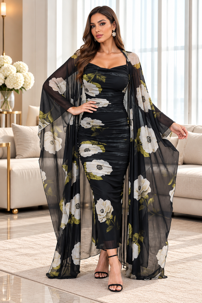 Modelyn Tulle Robe 2-Piece Set