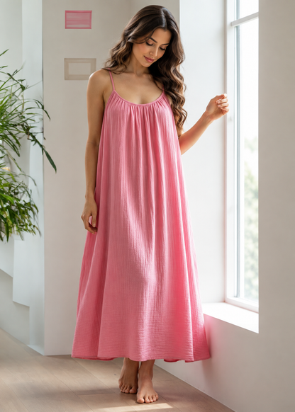 Tie-Back Maxi Lounge Dress