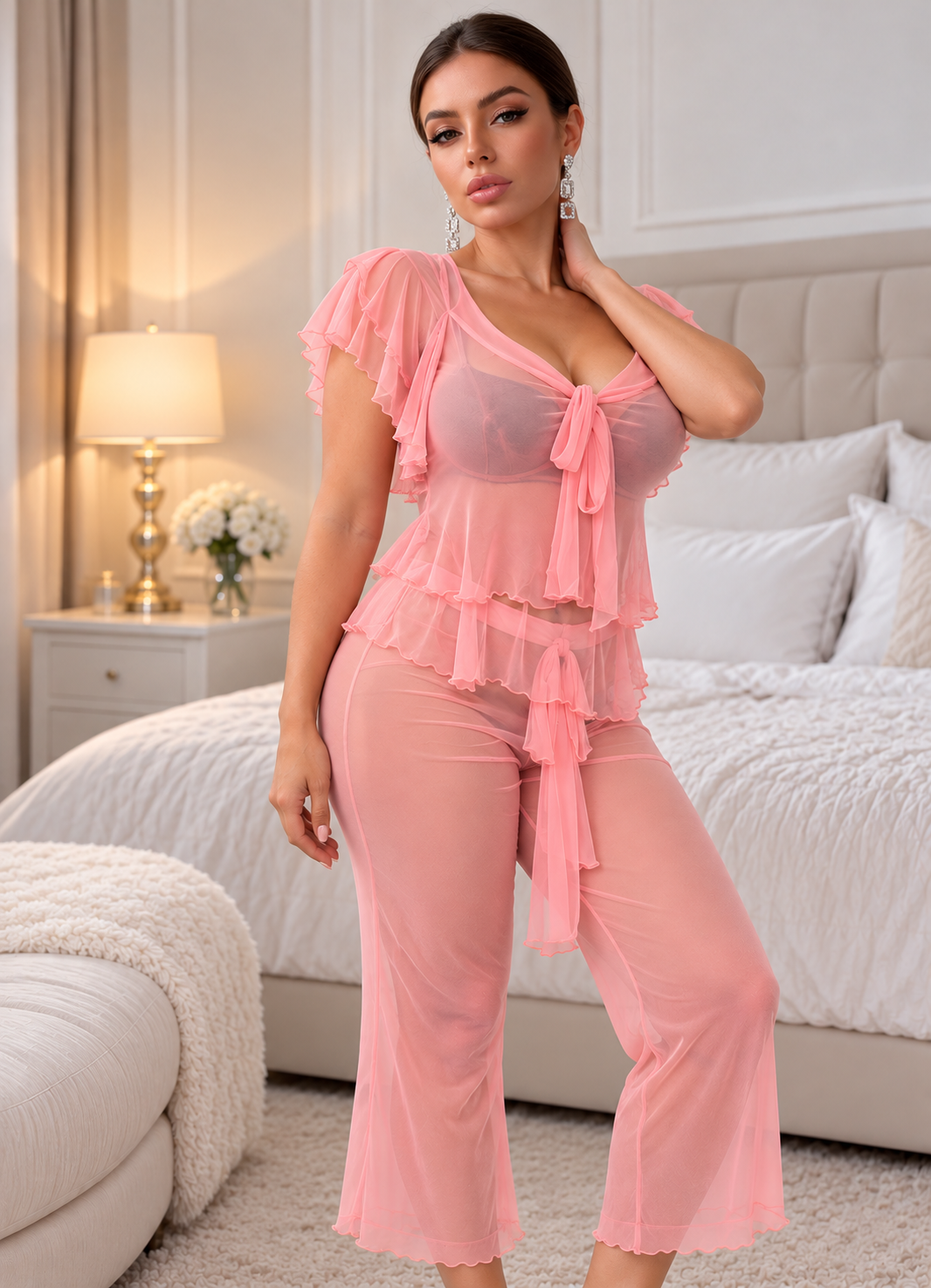 Amelia – Sheer Ruffle Set