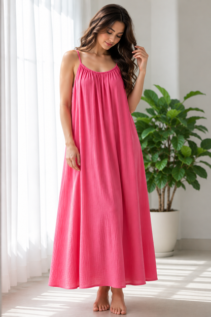 Tie-Back Maxi Lounge Dress