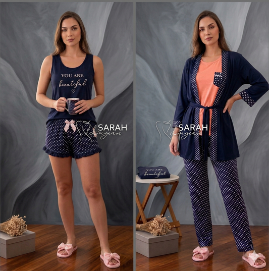 بيجامه قطن 5 قطع