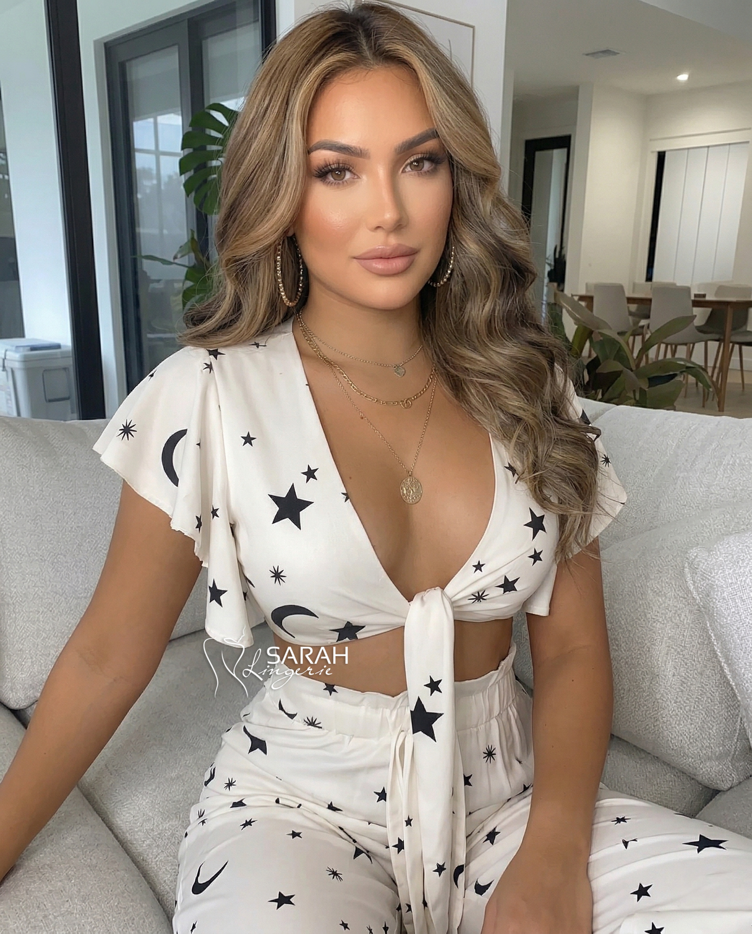 Cotton Crop &amp; Wide-Leg Set