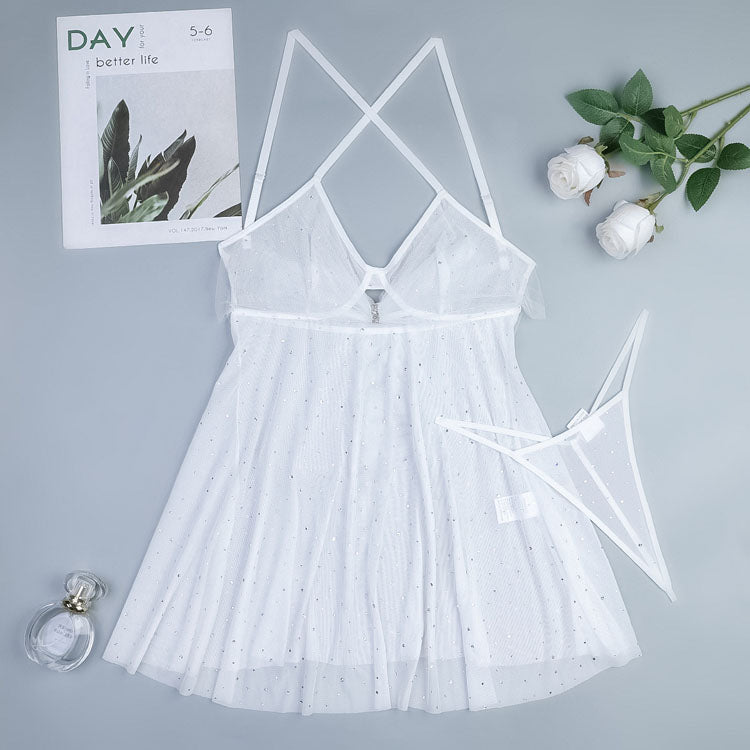 Polka Dot Bow Mesh Set