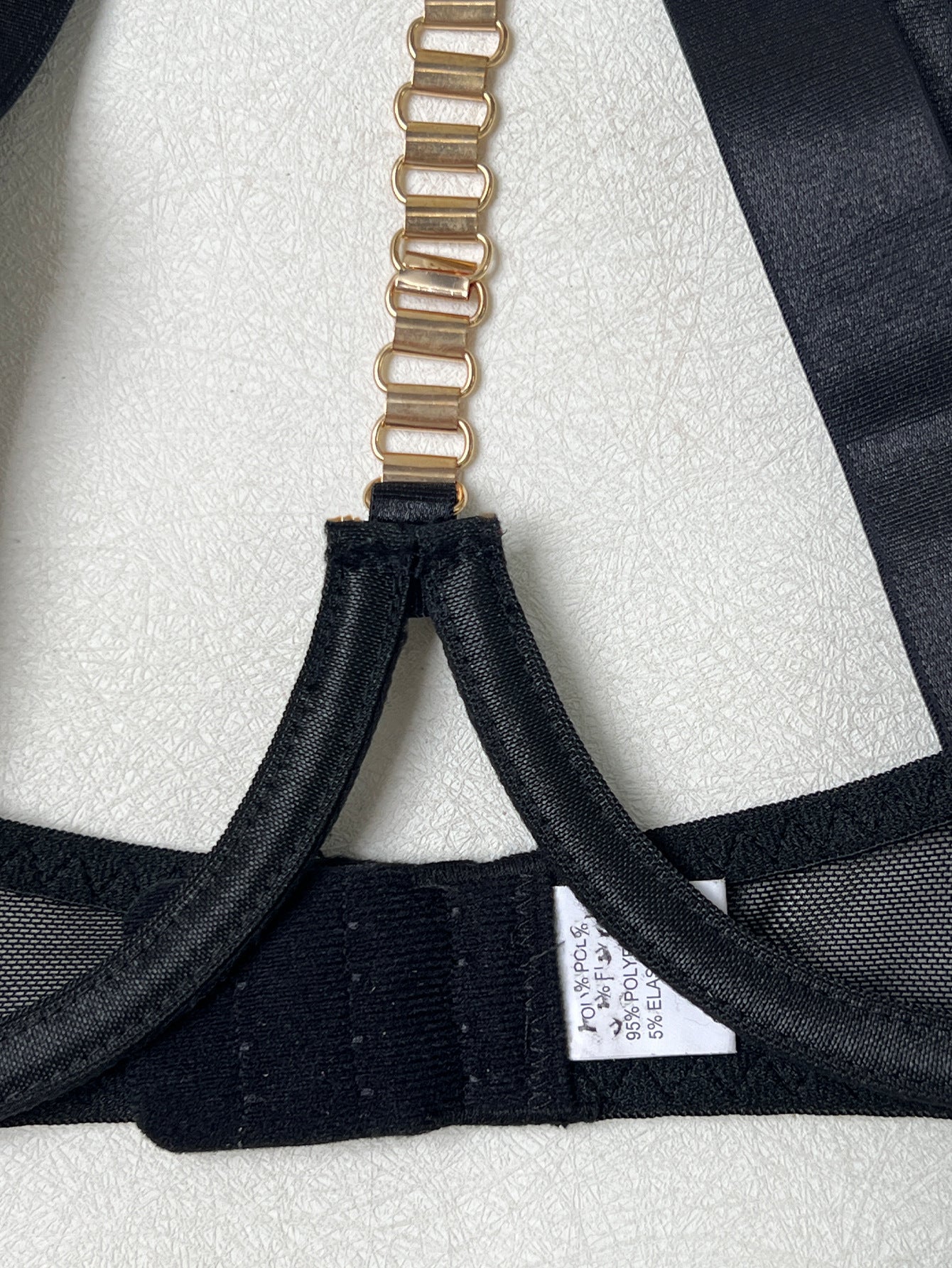 Ellolace Erotic Lingerie Sexy Women Seductive Bandage Halter Hollow Bra Thong 2PC Set Sissy Chain Decor Women's Clubwear