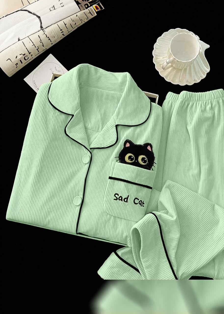 بيجامة قطن قطيفه مبطنه عالي الجوده مضلع