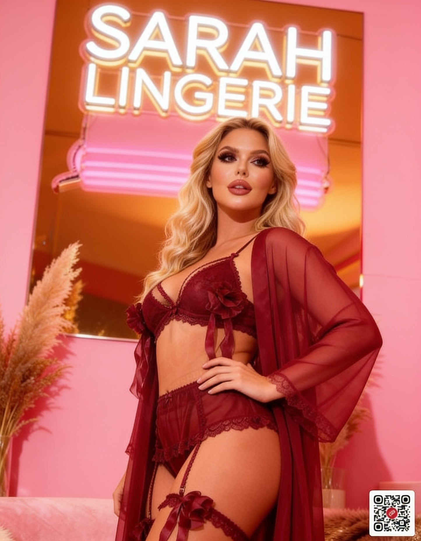 Glory Sexy Lingerie Bathrobe Mesh Eyelash Lace Nightdress Sexy  Lace Lingerie Three-Piece set