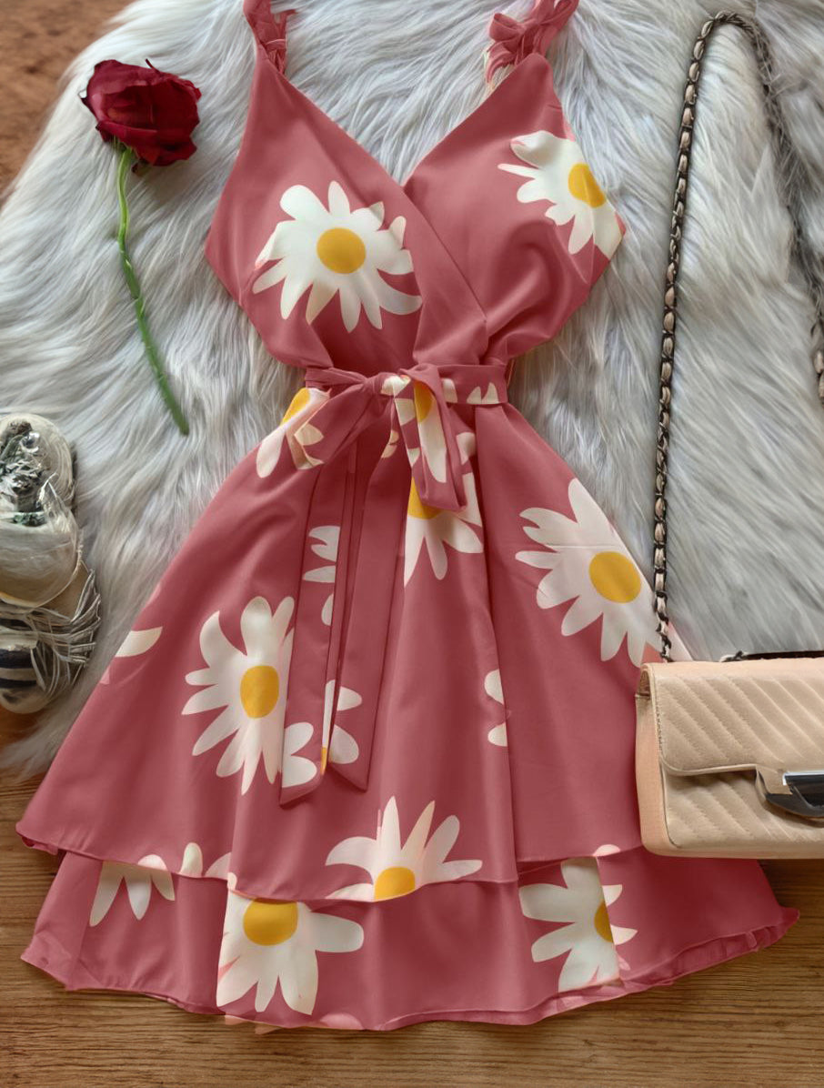 DAISY DRESS WITH BOW STRAP