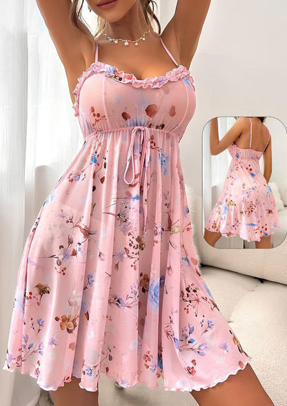 Floral Print Knot Front Cami Nightdress