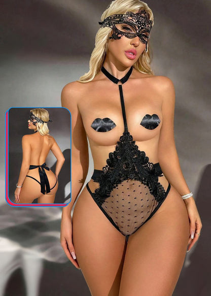 SpicyHot Extremely Sexy Series Lace Patchwork Nipple Covers Accessories Wireless Sexy Lingerie Set