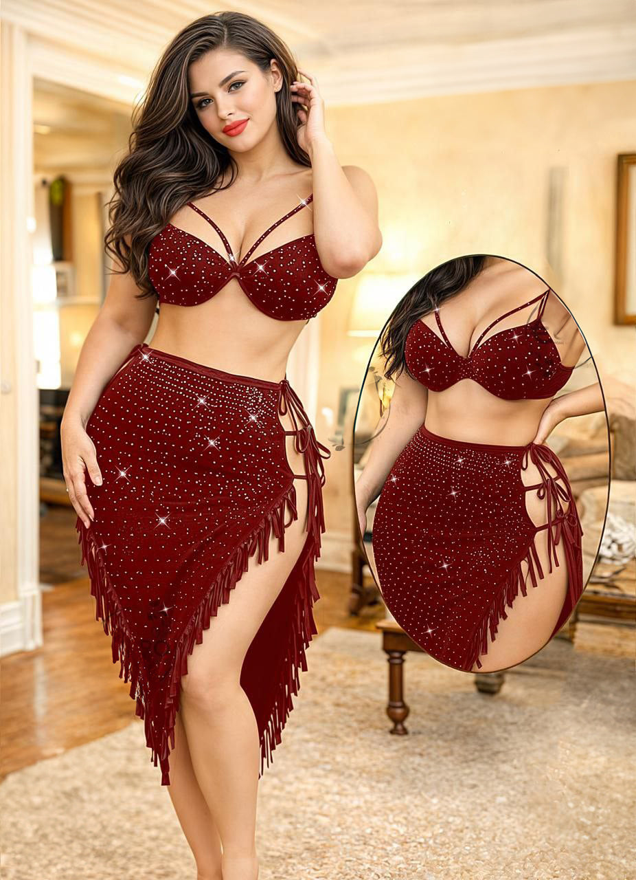 بدلة رقص زبدة مطرزة