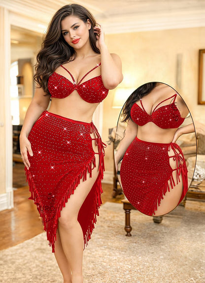 بدلة رقص زبدة مطرزة