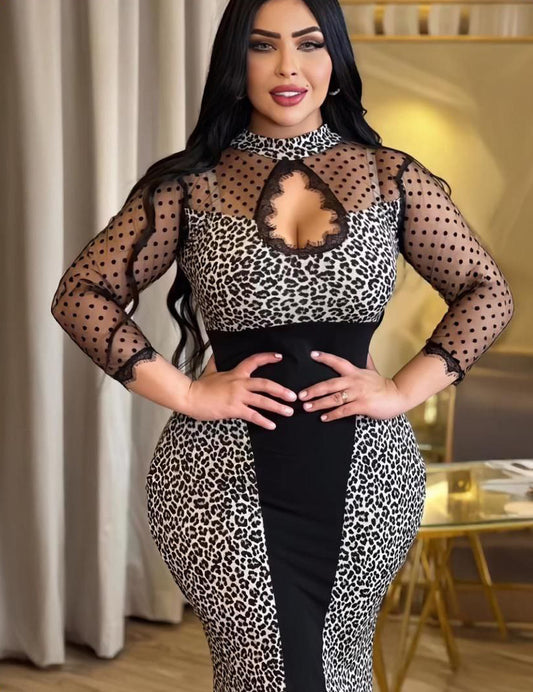 فستان زبده مع تول تايجر