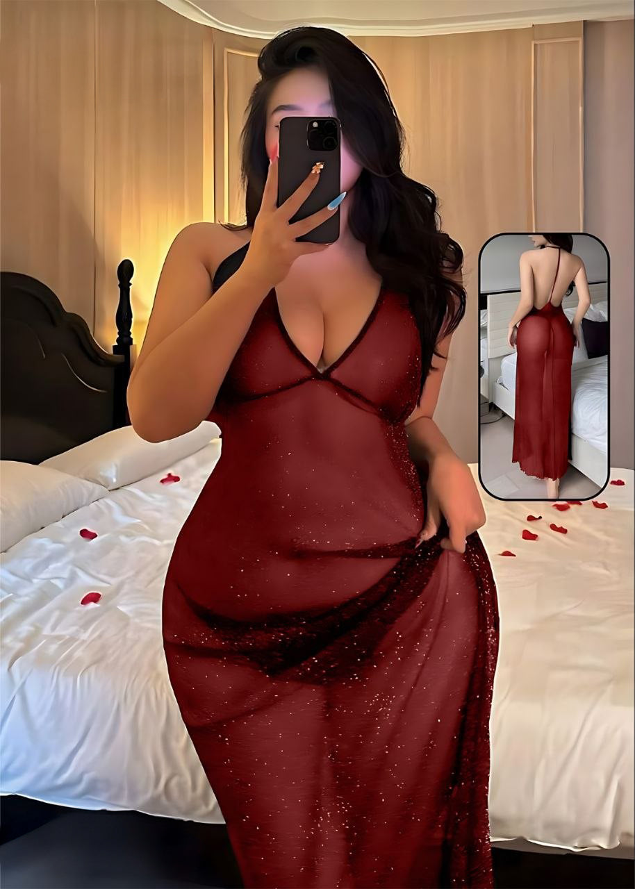 Long Mesh Cami 2-Piece Set