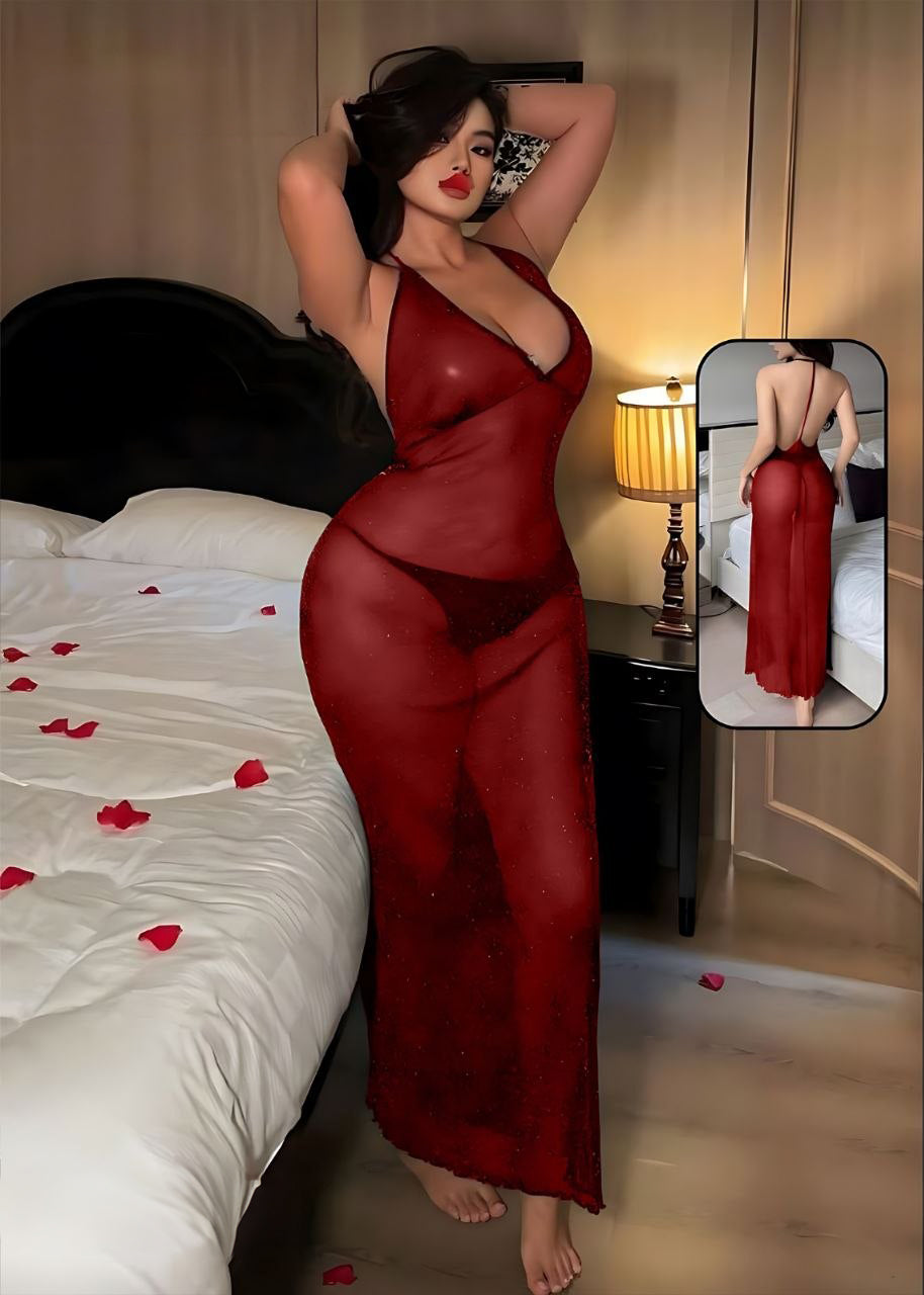 Long Mesh Cami 2-Piece Set