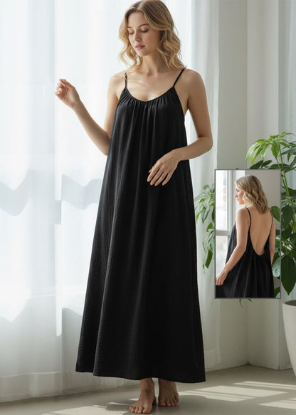 Open Back with Tie Long Maxi Dress