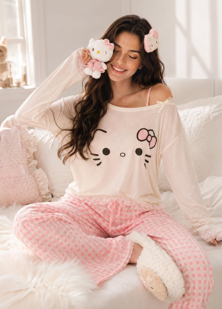 Cotton Plaid Pajama Set