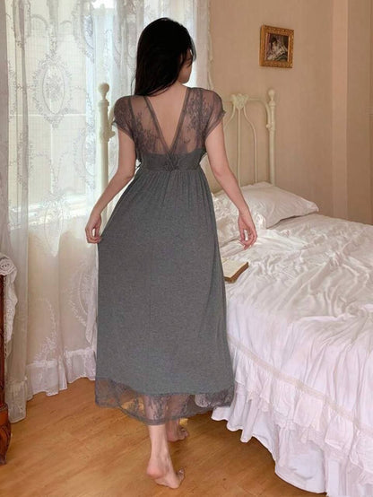 Women's Lace Sheer Cami Nightdress Summer Pajama