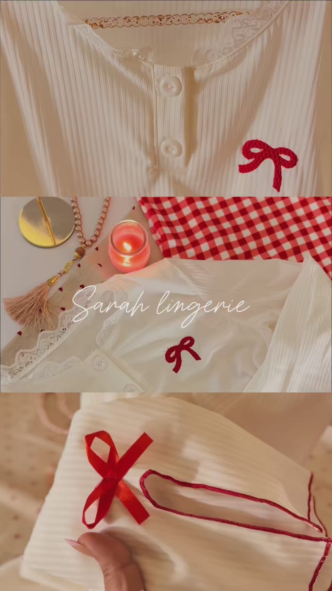 Knit Plaid Pajama Set