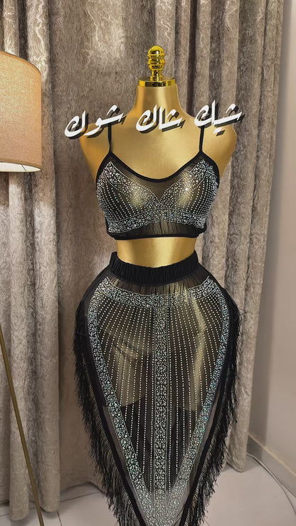 Midnight Queen Embroidered Set
